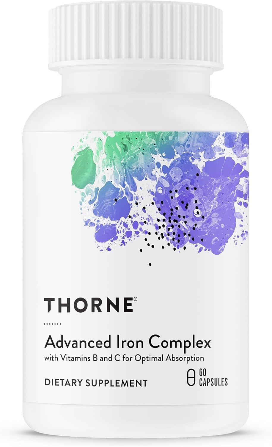 THORNE - Advanced Iron Complex (Formerly Ferrasorb) - Complete Blood Support Formula* - Elemental Iron, Folate, B and C Vitamins for Optimal Absorption - Gluten, Dairy & Soy-Free - 60 Servings THORNEAu supplements