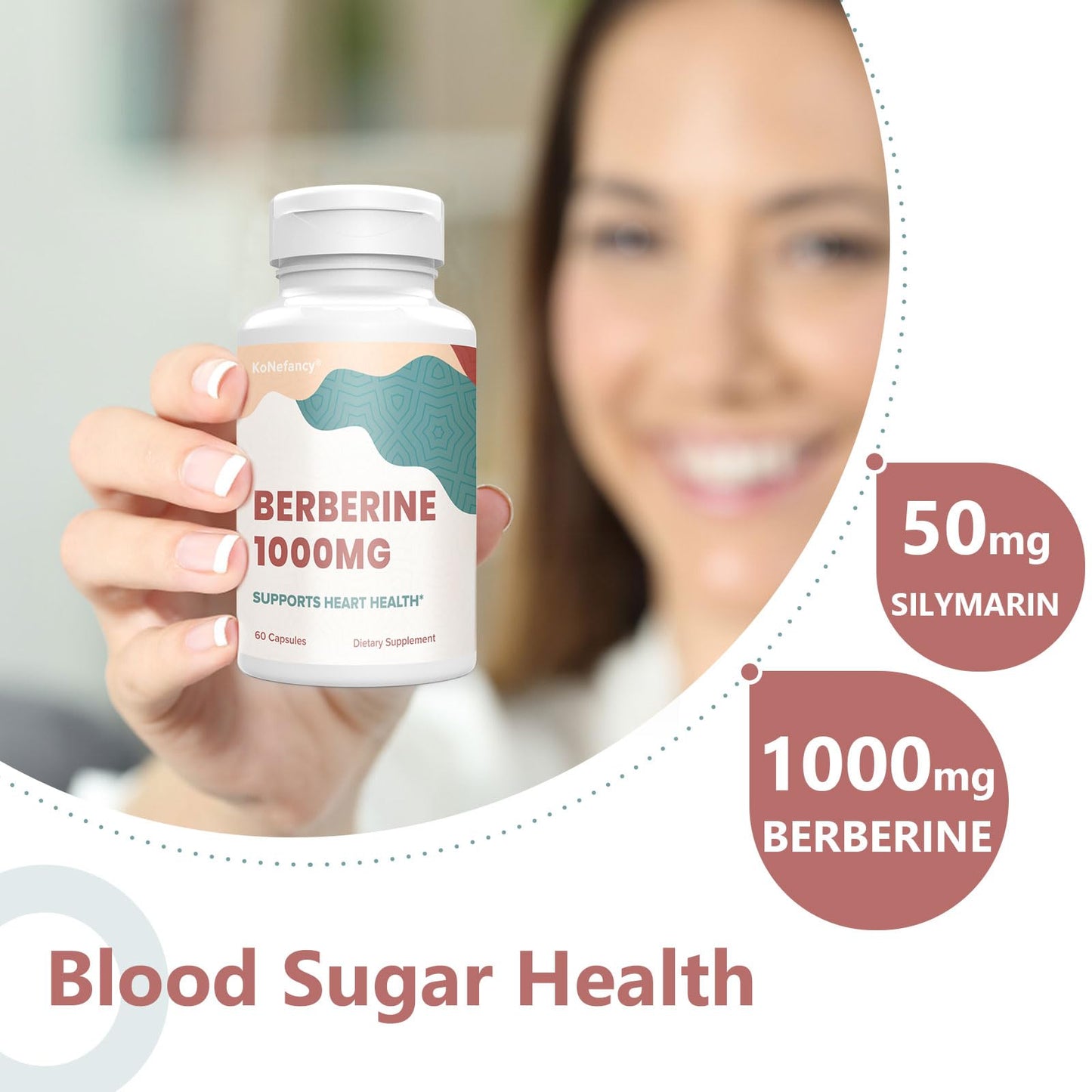 KoNefancy Berberine HCL Supplement 1000mg, High Absorption Berberine Plus Vegan KoNefancyUS supplements