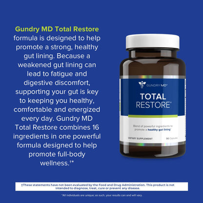 Gundry MD® Total Restore® Gut Health and Gut Lining Support Supplement - (90 Capsules) Gundry MDUS supplements