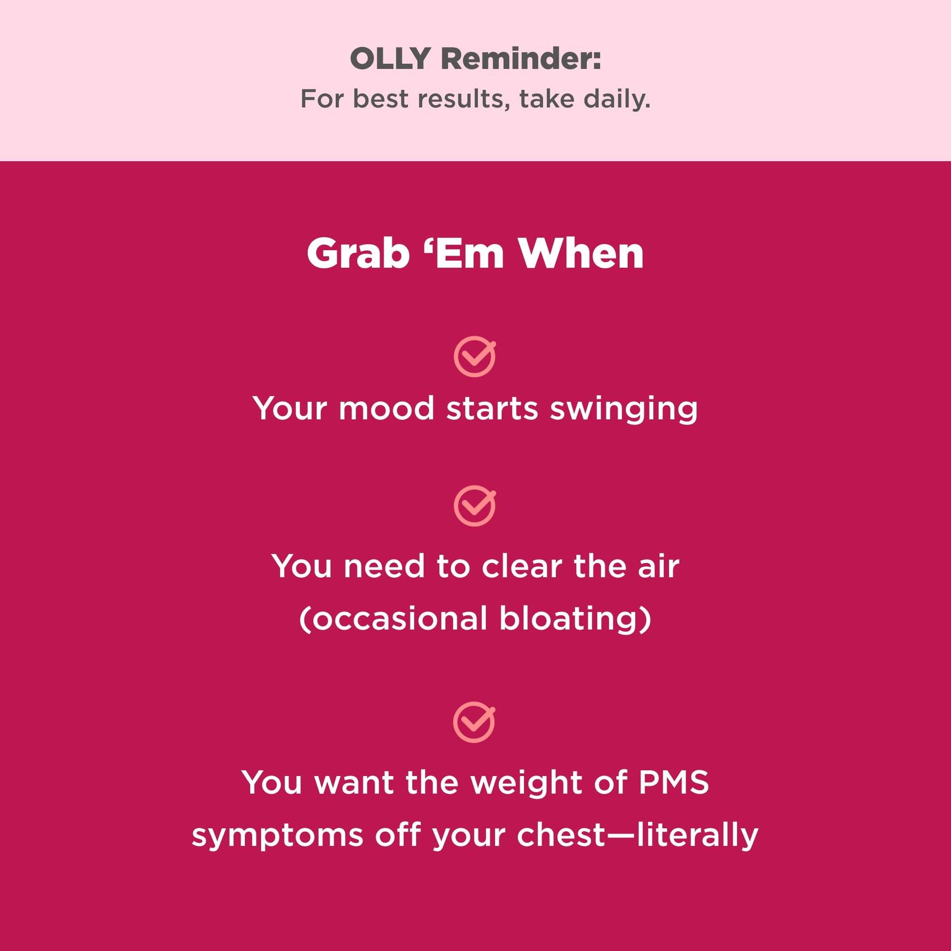 OLLY Period Hero Gummies, PMS Support Supplement,* Chasteberry, Vitamin B6, Calcium, Cran-Raspberry Flavor, 30 Day Supply - 60 Count OLLYAu supplements