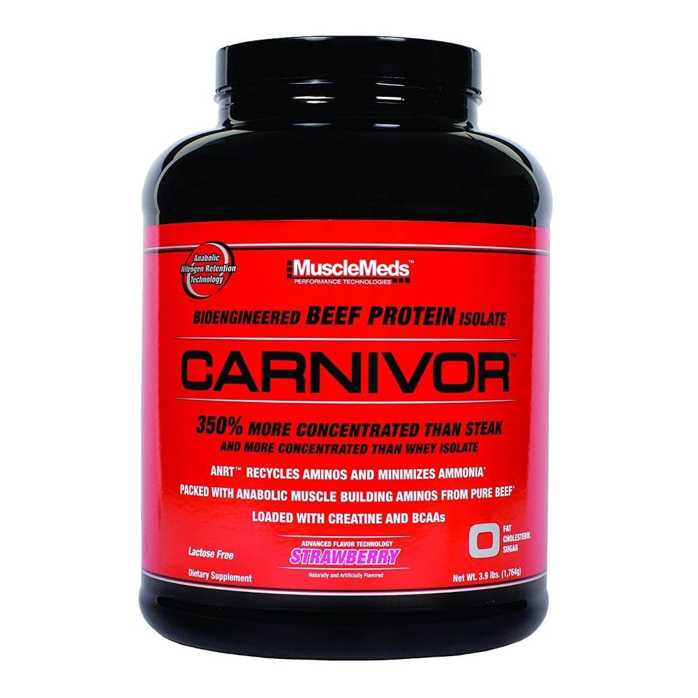 MuscleMeds Carnivor Hydrolyzed Beef Protein Isolate, 0 Lactose, 0 Sugar, 0 Fat, 0 Cholest MuscleMedsUS supplements