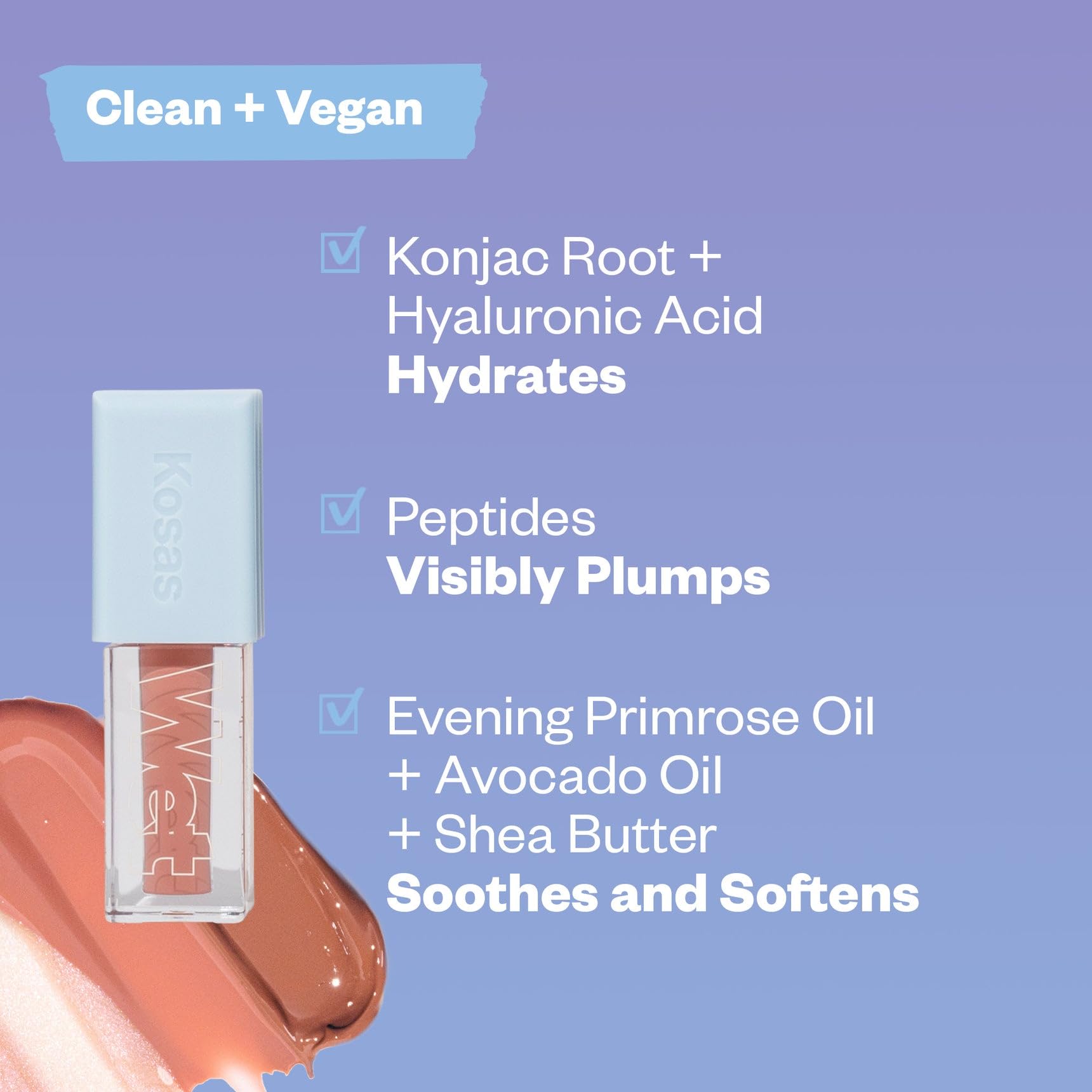 Kosas Wet Lip Oil Gloss - Hydrating Lip Plumping Treatment with Hyaluronic Acid & Peptides, Non-Sticky Finish (Unbuttoned) KosasAu supplements