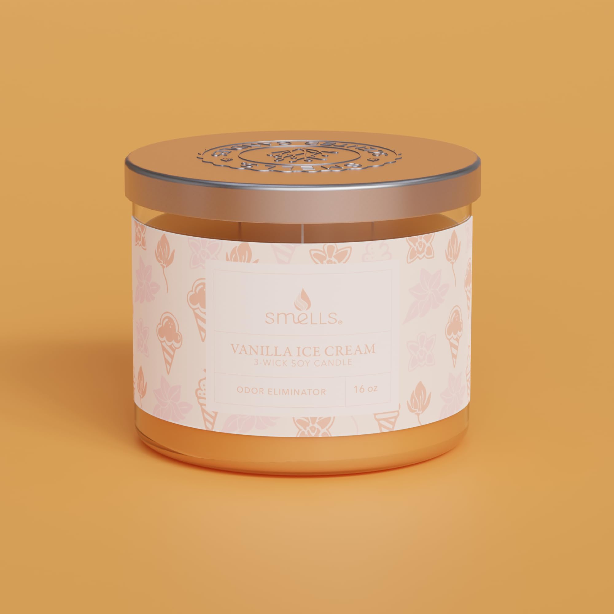 Smells - Odor Eliminator - Premium Soy Wax Jar Scented Candle 12oz. and 16oz. - 100% Cotton Single Wick SmellSAu supplements
