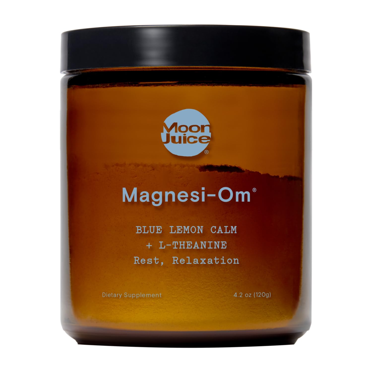 Moon Juice Magnesi-Om Magnesium Powder Supplement - Chelated Magnesium Complex + L-Theanine Blend for Rest, Relaxation & Regularity - Vegan, Non-GMO & No Sugar, Blue Lemon, 4.2 oz, 30 Servings Moon JuiceUS supplements