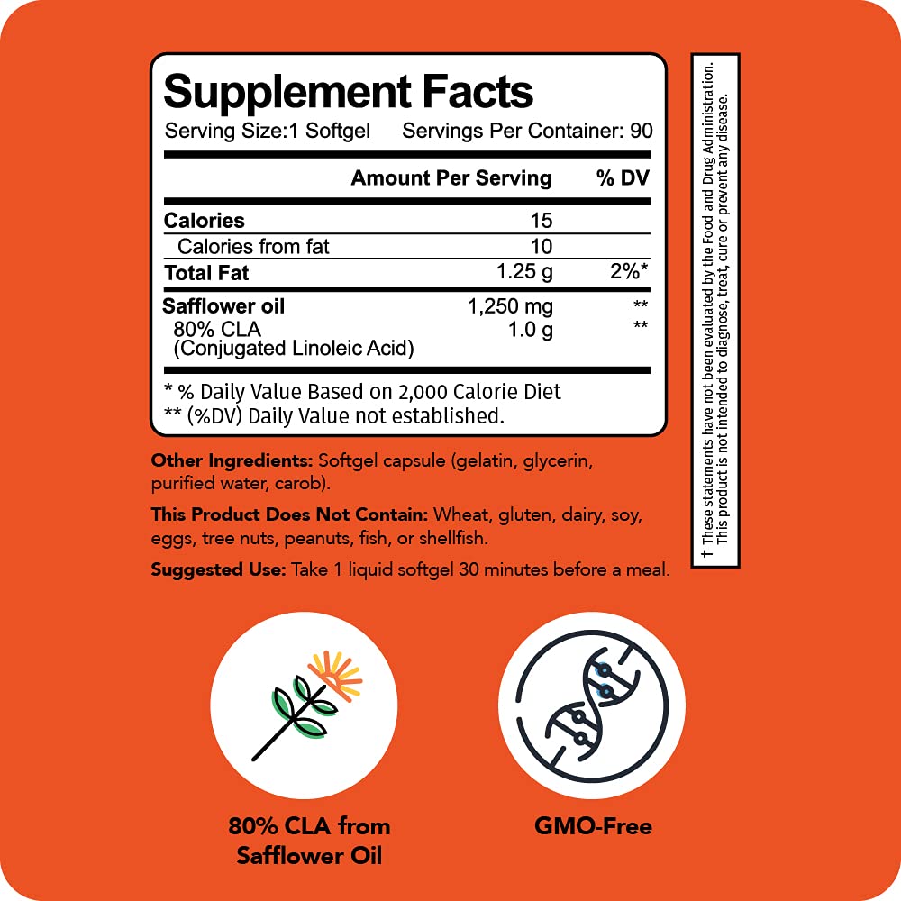 Vitamin Bounty CLA 1250mg - Conjugated Linoleic Acid, CLA for Women and Men, CLA Pills Vitamin BountyAu supplements