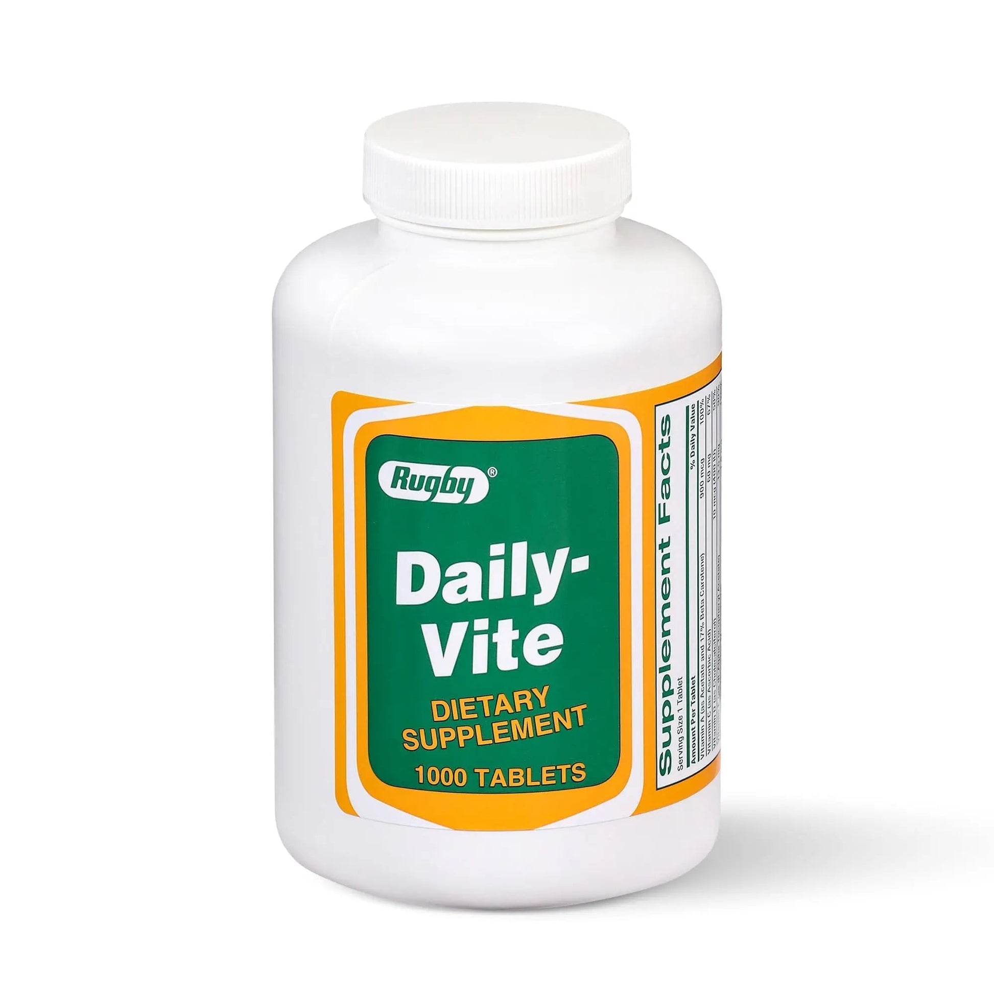 Rugby Daily-Vite Multivitamin Tablets, Gluten-Free Dietary Supplement for Adults, Supports Overall Health, No Artificial Flavors - 1000 Count (1 Pack) RUGBY LABORATORIESAu supplements