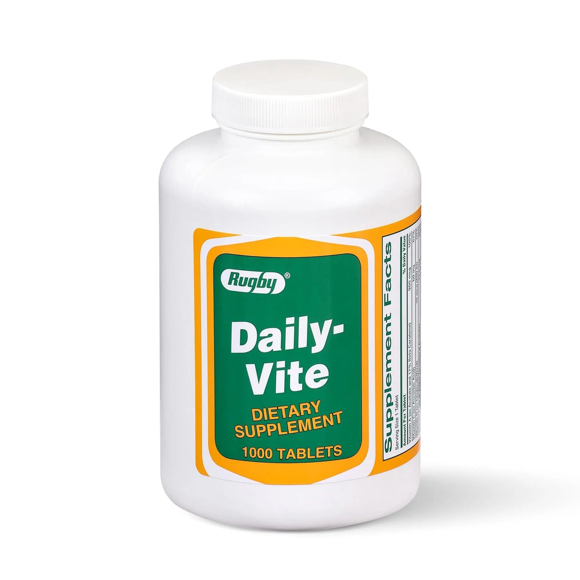 Rugby Daily-Vite Multivitamin Tablets, Gluten-Free Dietary Supplement for Adults, Supports Overall Health, No Artificial Flavors - 1000 Count (1 Pack) RUGBY LABORATORIESAu supplements