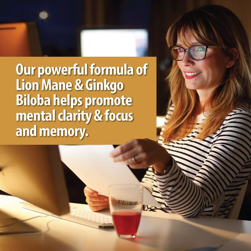 NooMost Organic Lions Mane Supplement Capsules 5400mg, Ginkgo Biloba 120mg NooMostUS supplements