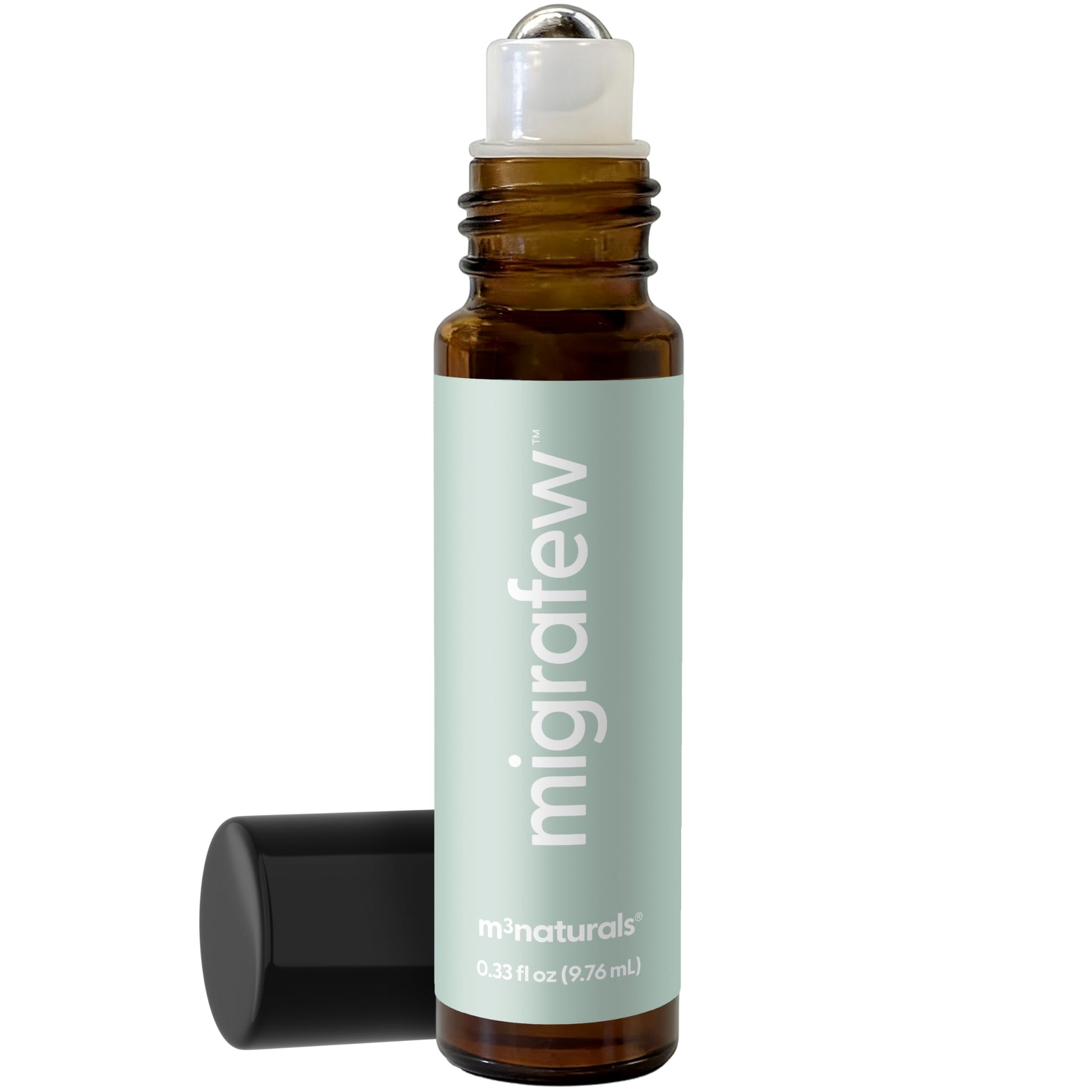 MigraFew Aromatherapy Migraine Roll On | Compact Headache Relief with Cooling Metal Roller for Head Tension and Pressure, Made with Peppermint, Spearmint and Lavender Essential Oils (0.33 FL oz) by M3 M3 NaturalsAu supplements