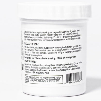 zerotaboos: Lactoferrin, Probiotics, Hyaluronic Acid - Feminine Care Rebalancing Suppository zerotaboosUS supplements