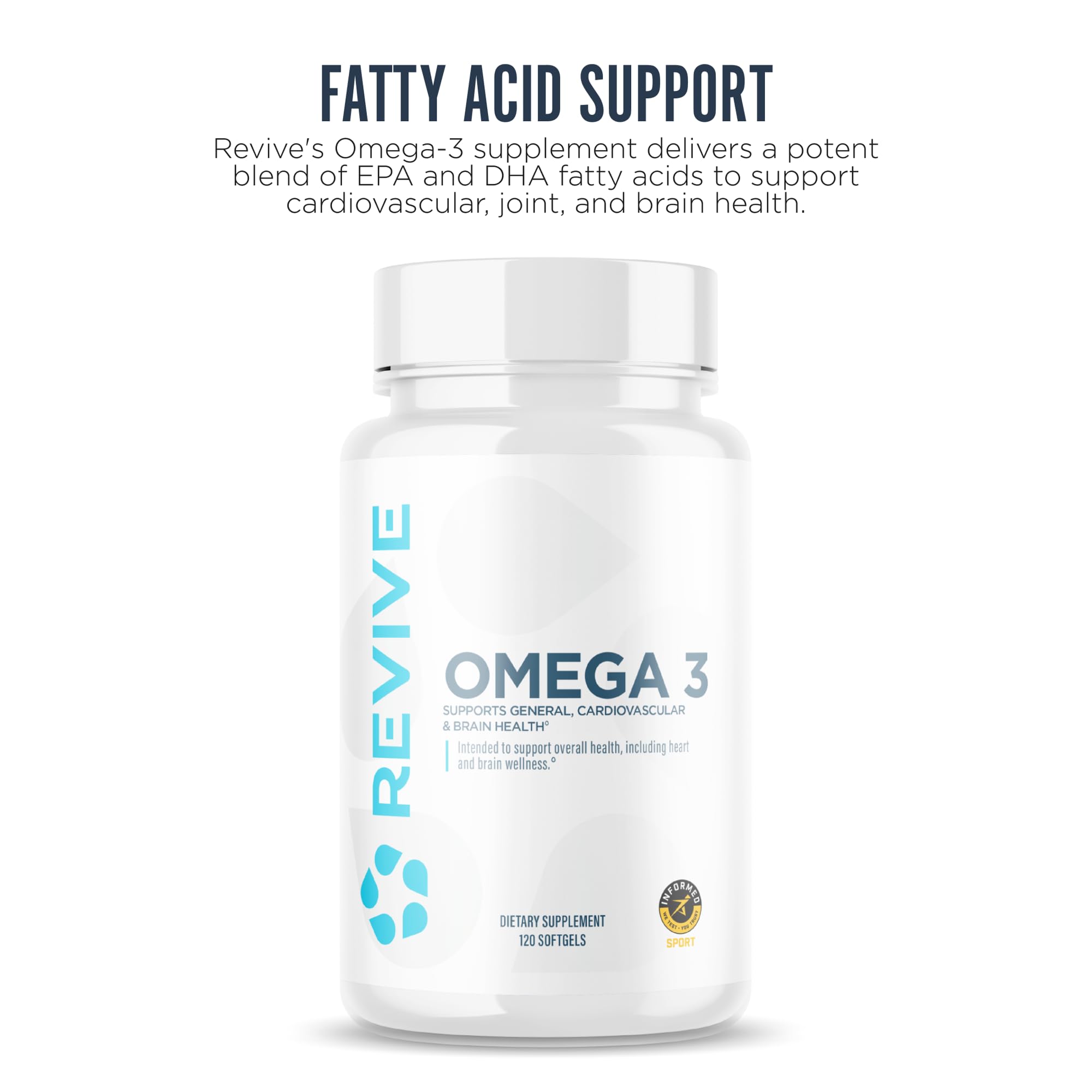 Revive MD Omega 3 Fish Oil Supplements for Men & Women – Softgels with EPA & DHA Fatty Acids for Healthy Skin & Joints, Heart & Brain Support – Vegan-Friendly, Gluten-Free (120 Softgels) ReviveAu supplements