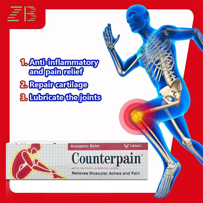Counterpain® Warm Balm for Temporary Relief of Minor Muscular Aches and Pain, Methyl Salicylate, Levomenthol, Eugenol, Made in Indonesia CounterpainAu supplements