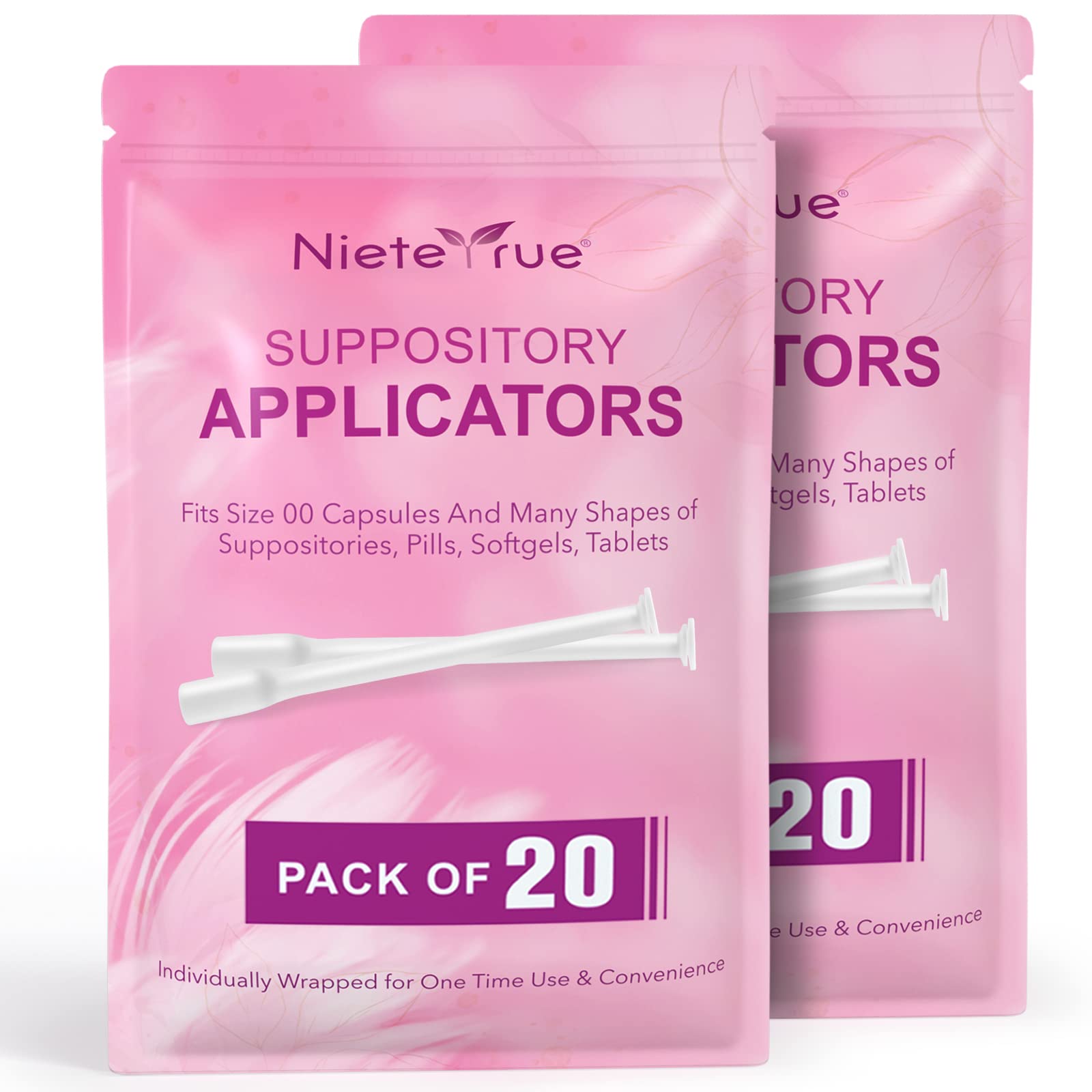 Nieteyrue (40 Packs) Disposable Vaginial Applicators Individually Wrapped Hygienic Fit NieteyrueAu supplements