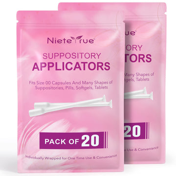 Nieteyrue (40 Packs) Disposable Vaginial Applicators Individually Wrapped Hygienic Fit NieteyrueAu supplements