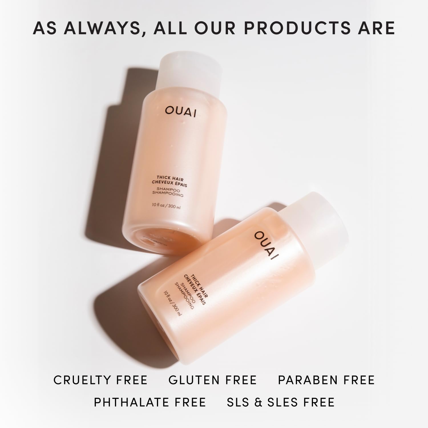 OUAI Thick Shampoo - Moisturizing Shampoo with Keratin, Marshmallow Root, Shea Butter, Avocado Oil for Thick Hair - Strengthens & Hydrates Strands - Paraben, Phthalate & Sulfate Free (10 Fl Oz) OUAIAu supplements