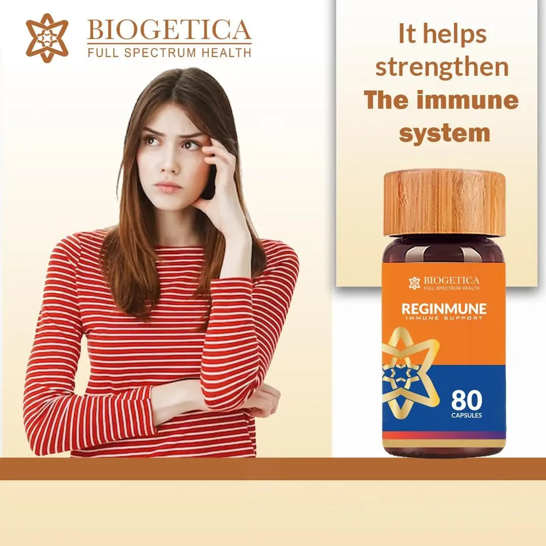 Biogetica Reginmune - Natural Immune Support Care Daily Boost Immune System Booster - 80 Capsules Biogeticanz supplements