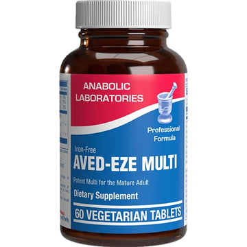 Iron Free Multivitamin for Women 50 and Over - Gentle Easy to Digest Over 50 Multivitamin for Men & Women with 30 Nutrients for Comprehensive Wellness & Immune Support Anabolic LaboratoriesAu supplements