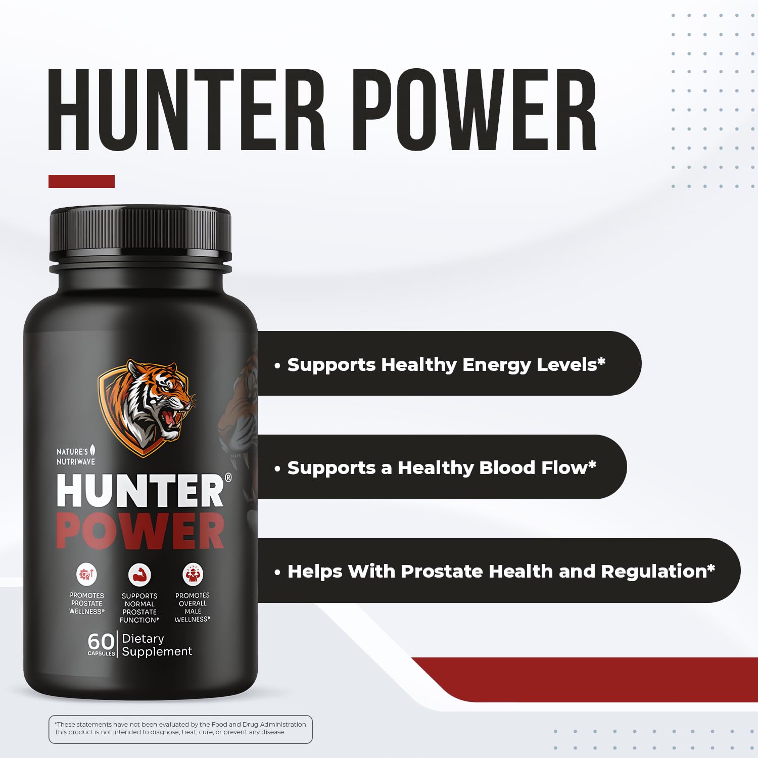 HunterPower – Hunter Power Daily Botanical Supplement with Saw Palmetto, Tongkat Ali, Nettle, Wild Yam & Horny Goat Weed – Non-GMO, Stimulant-Free Formula, Made in USA – 60 Capsules, 1 Month Supply Nature’s NutriWaveAu supplements