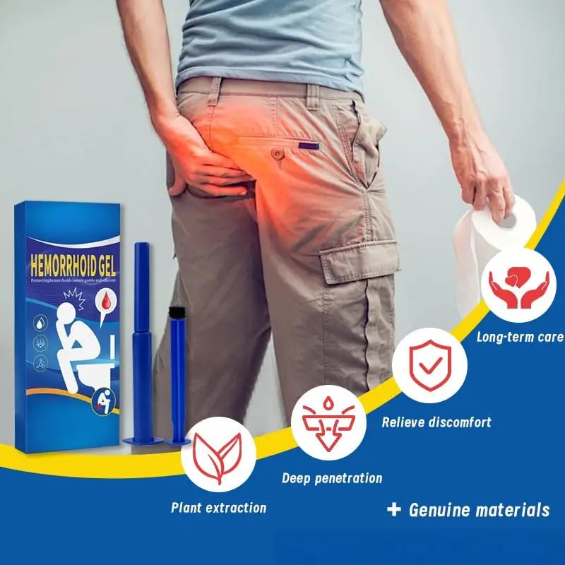 Hemorrhoid Relief Gel with 3 Disposable Applicators - Fast Soothing Cream for Itching & Swelling - Internal & External Treatment (Pack of 3) Aus HealthcareAu supplements