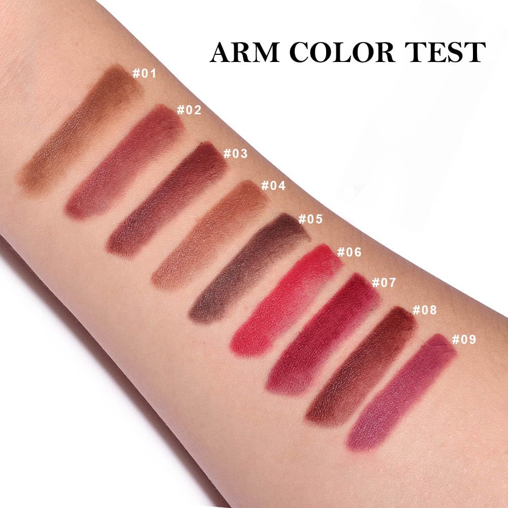 BINGBRUSH 2-in-1 Gradient Dark Brown Lip Liner & Lipstick Combo,Matte Longwear Waterproof Lip Pencil with Cone Tip,Smudge Proof Crayon for Flawless Ombre Contour,Women's Long Lasting Makeup Set BINGBRUSHAu supplements