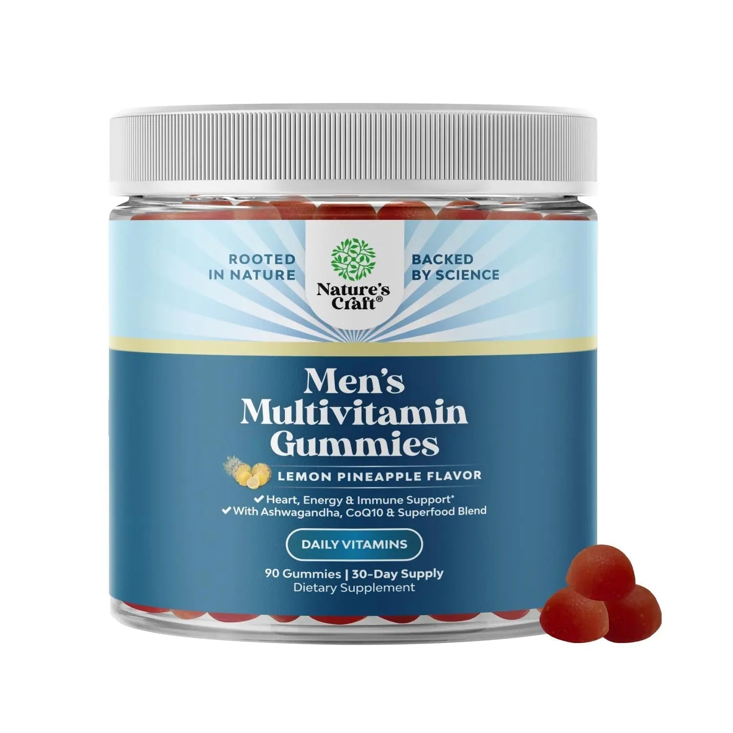 Natures Craft Men's Multivitamin Gummies with Superfood Complex - Daily Multivitamin for Men Gummies with CoQ10 and Ashwagandha Natures CraftAu supplements
