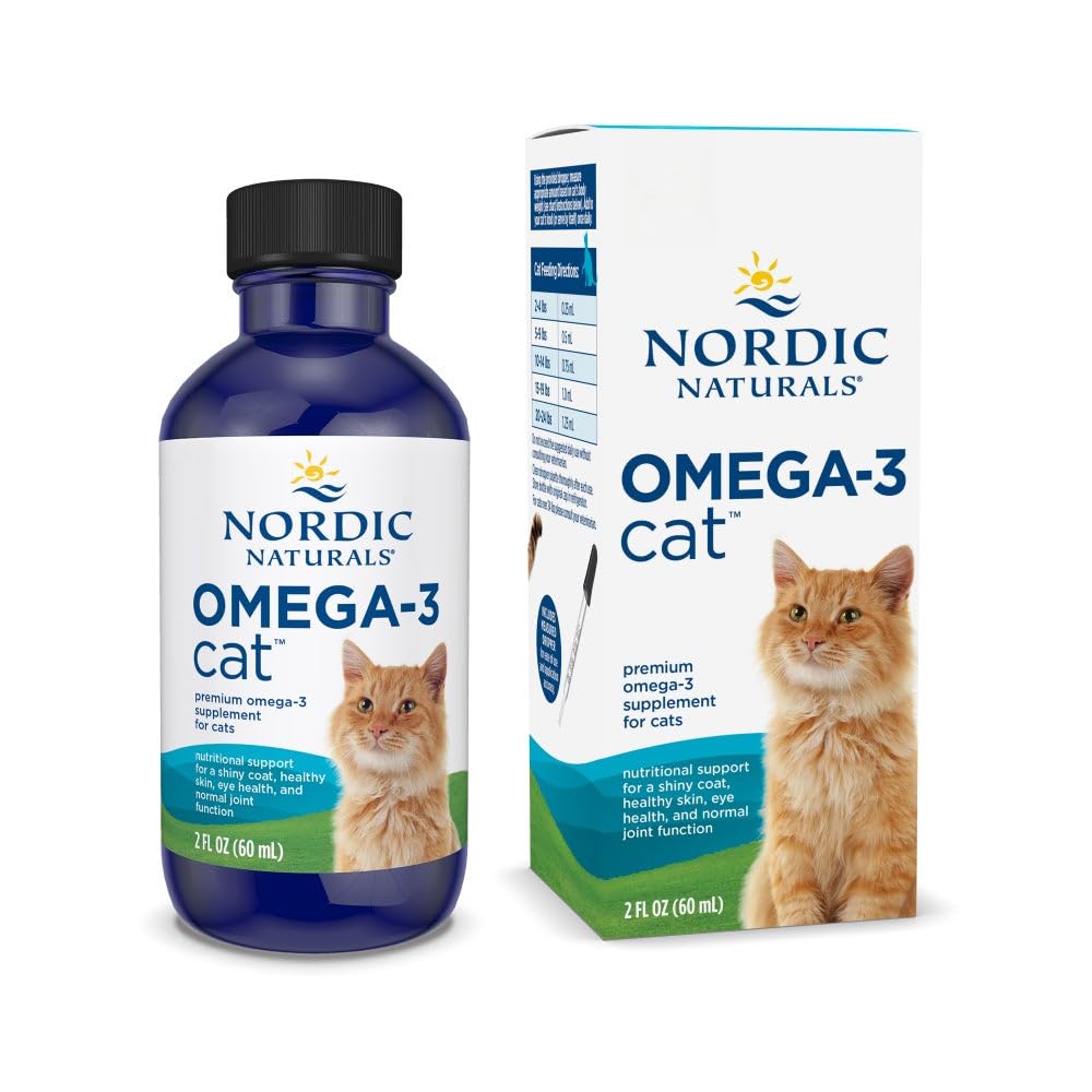 Nordic Naturals Omega-3 Cat, Unflavored - 2 oz - 304 mg Omega-3 Per One mL - Fish Oil for Cats with EPA & DHA - Promotes Heart, Skin, Coat, & Immune Health - Non-GMO Nordic NaturalsAu supplements