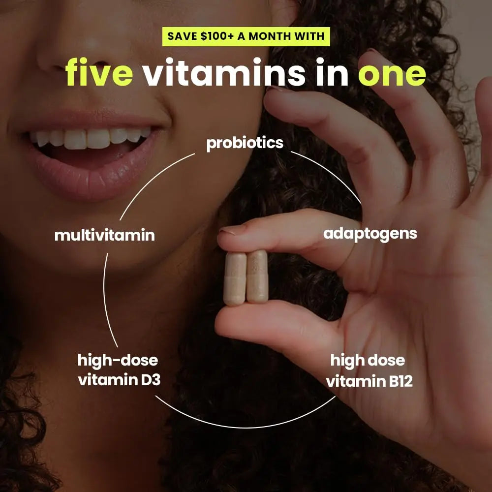 Mela Daily Essentials Multivitamin for Melanated Women - High-Dose Vitamin D3 and B12, Probiotics, Lion's Mane, Ceylon Cinnamon MelaAu supplements