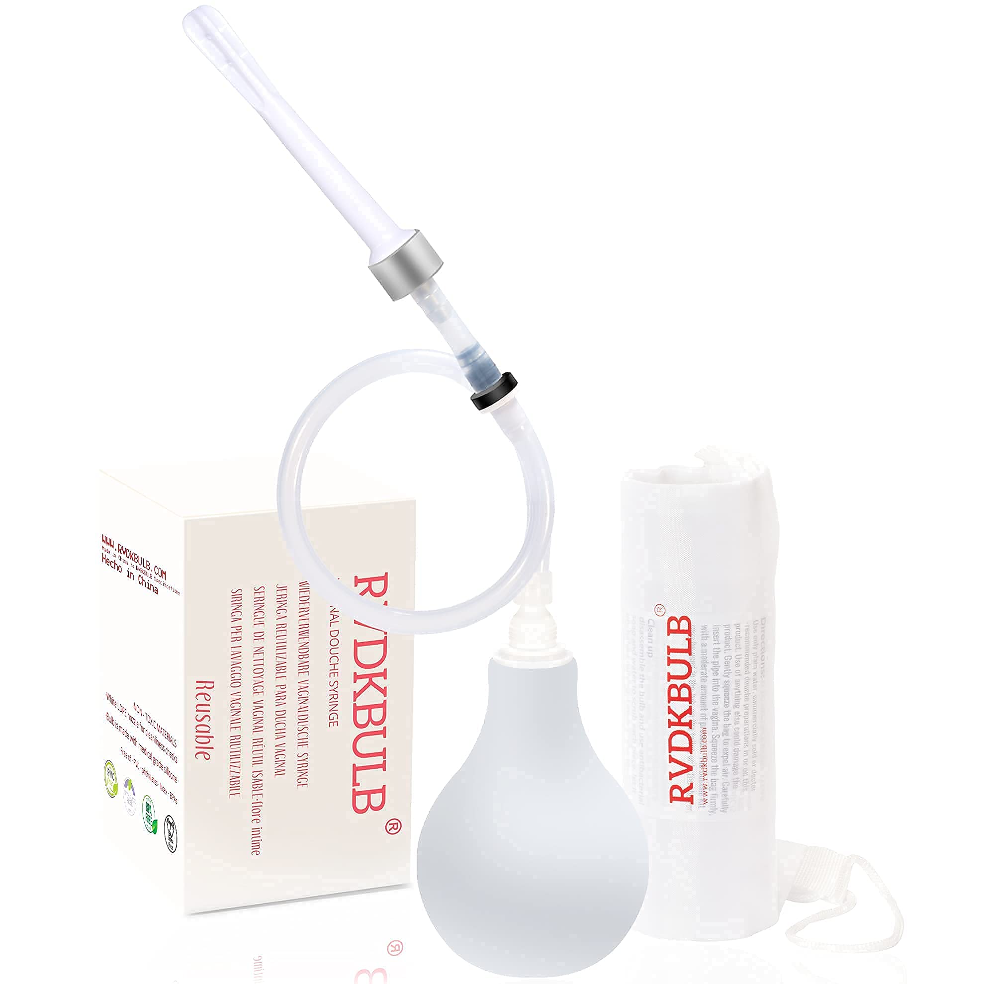 RVDKBULB Natural Vaginal Cleansing System with 3 One-Way Valves - Vaginal Douche for Women RVDKBULBAu supplements