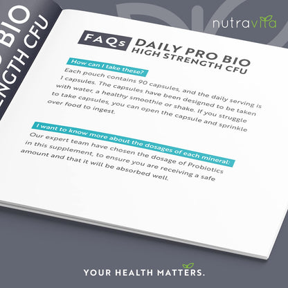 Probiotics for Gut Health - 90 Vegan Capsules (Not Tablets) for Bloating Relief NutravitaUS supplements