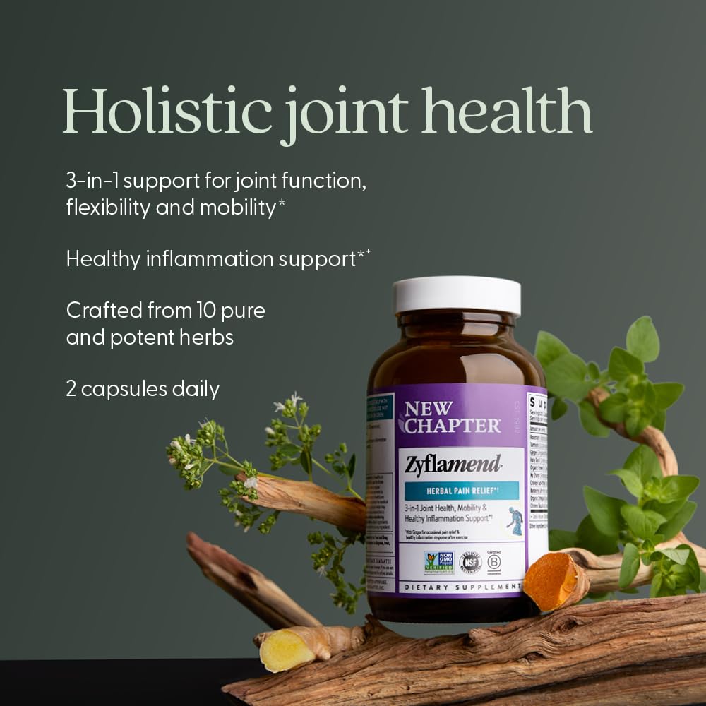 New Chapter Zyflamend™ Joint Supplement & Herbal Pain Relief – 10-in-1 Superfood Blend with Turmeric, Ginger & Green Tea - for Healthy Inflammation Response, Mobility & Flexibility, 60 Capsules New ChapterAu supplements