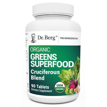 Dr. Berg's Greens Superfood Cruciferous Vegetable Tablets - Vegetable Supplements Dr. Berg NutritionalsUS supplements