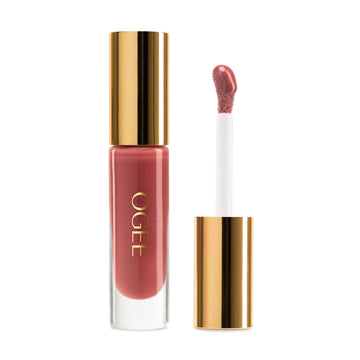 Ogee Beyond Clean Lip Gloss - Certified Organic Lip Gloss for Women - Effortlessly Plump, Hydrate & Add High-Shine Color, Freesia - Desert Rose Shimmer OgeeAu supplements