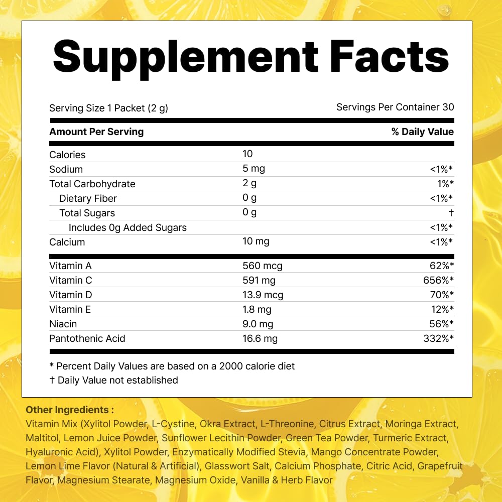 VITALBEAUTIE Super Retinol - Ingestible Liposomal Retinol & Vitamin C 1000mg Powder - Vegan K-Beauty Skin Supplement for Radiant Glass Skin & Tone, Dark Spot Care, 30 Packets VITALBEAUTIEAu supplements