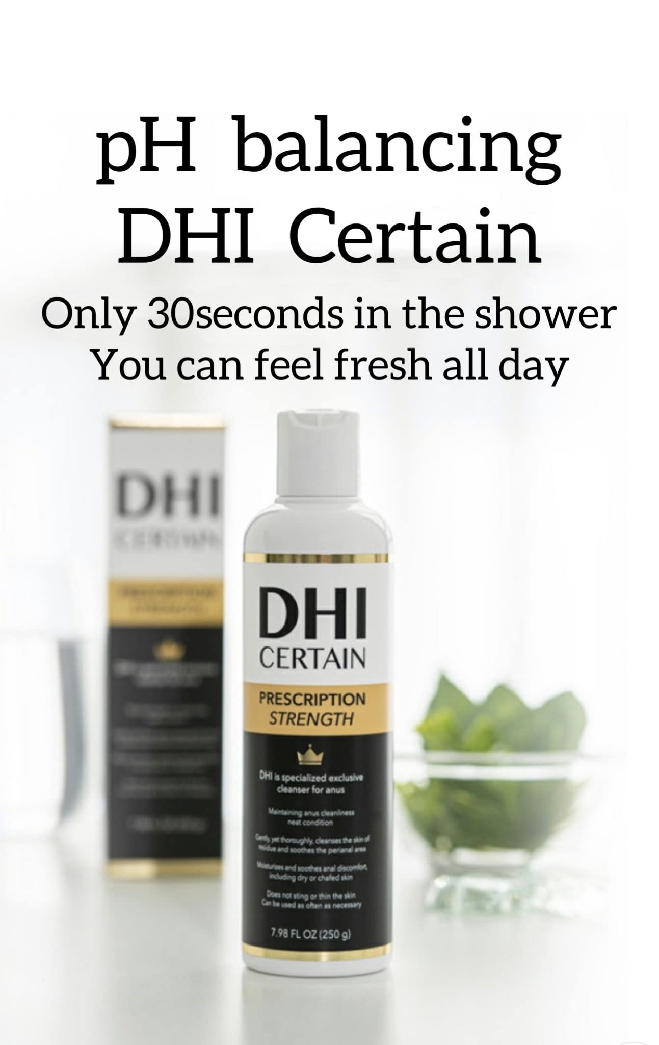 DHI PROBIOTIC Certain Intimate Wash for Men with 3 kinds of probiotics plus 20 Premium Natural DHIAu supplements