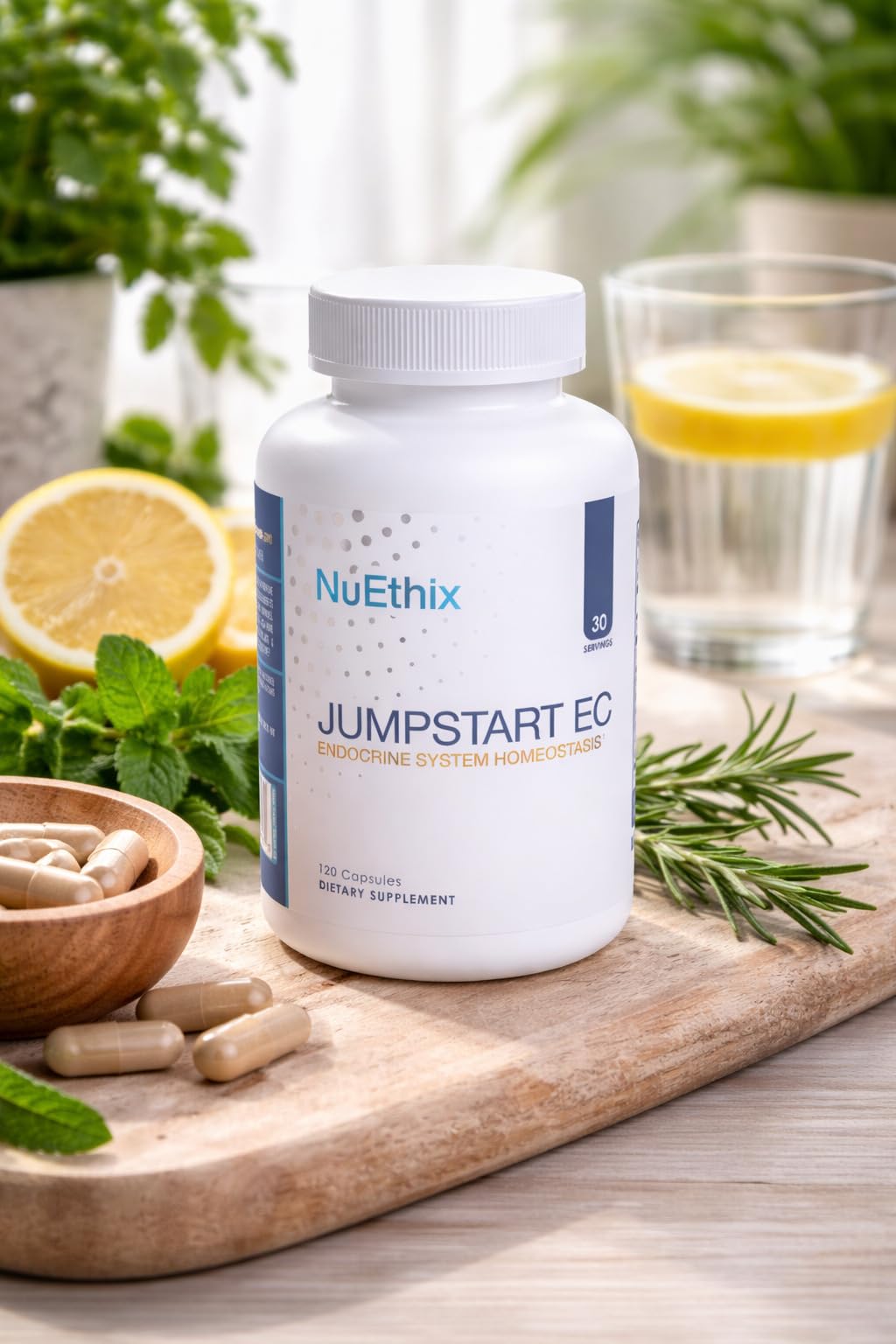 NuEthix Formulations Jumpstart EC, Endocrine System Homeostasis Dietary Supplement, 120 Capsules NuEthix FormulationsAu supplements