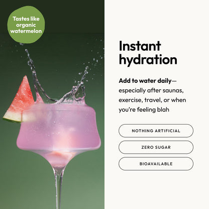 Moon Juice Mini Dew Electrolytes Powder - Sugar Free Minerals & Electrolyte Hydration Powder for Instant Hydration & Brain Support - Magnesium, Calcium, Potassium, Pink Salt, Watermelon, 30 Servings Moon JuiceUS supplements