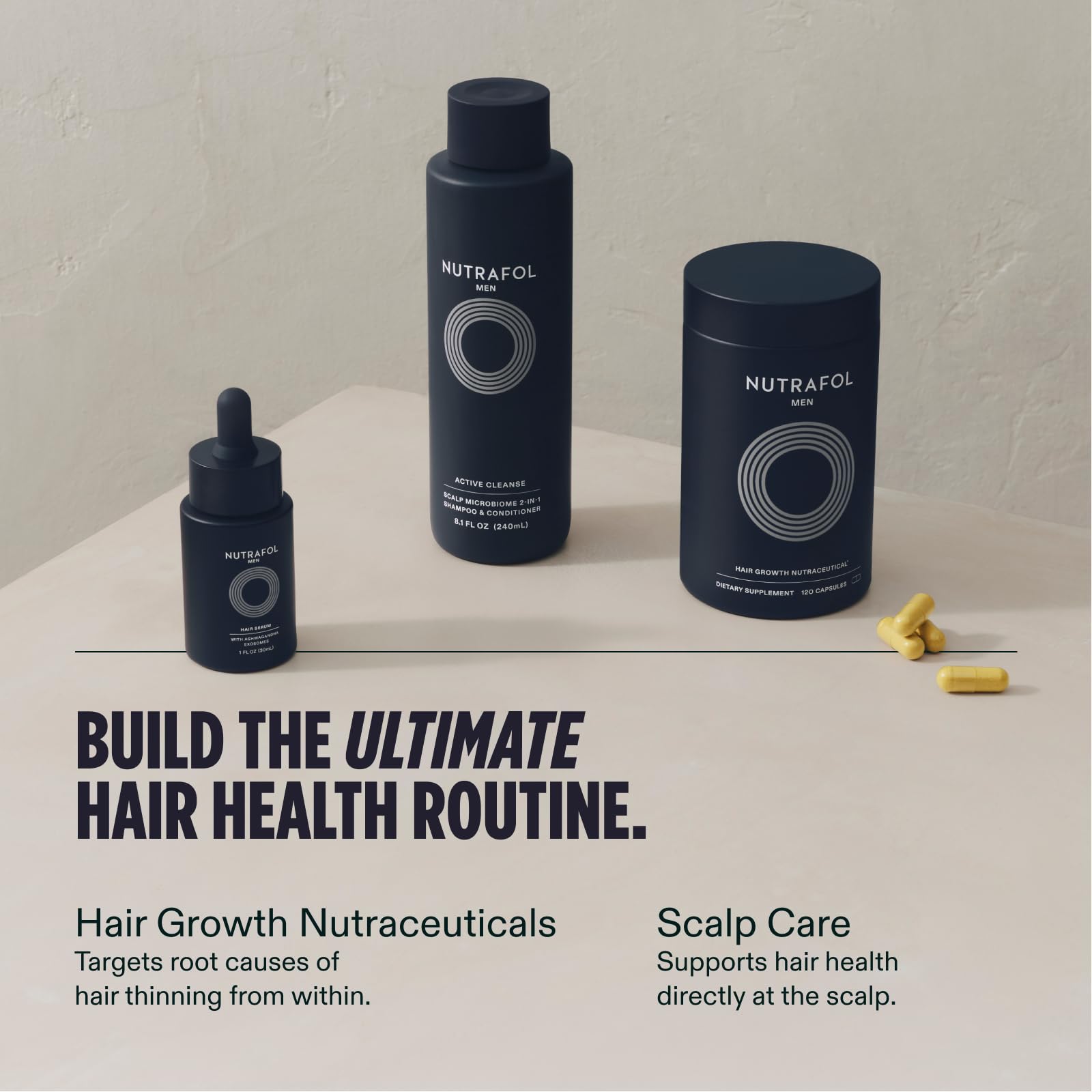 Nutrafol Men's Hair Growth Supplements, Clinically Tested for Visibly Thicker Hair and Scalp Coverage, Dermatologist Recommended - 1 Month Supply NutrafolUS supplements