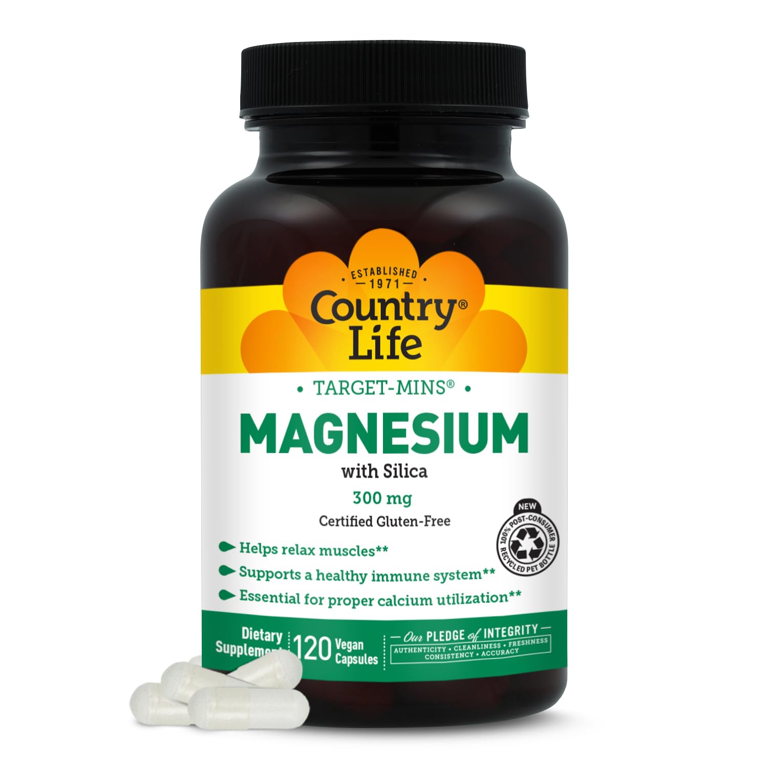 Target-Mins Magnesium with Silica 300 mg 120 Vegetarian Capsules Country LifeAu supplements