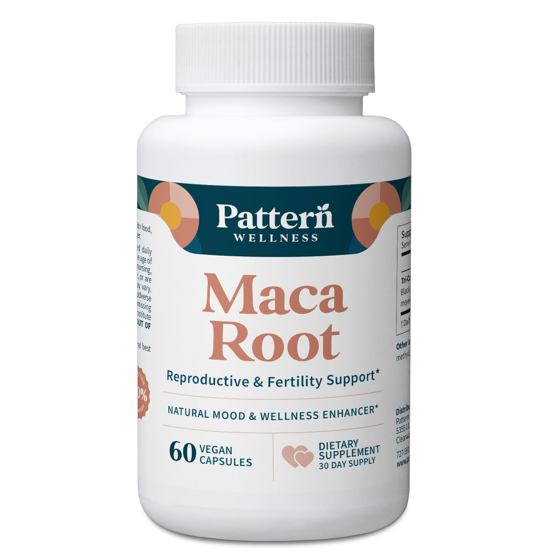 Pattern Wellness Maca Root Extract 20:1-500mg Per Serving – for Men & Women – Tri-Color Black/Red/Yellow Blend – 60 Vegan, Non-GMO Capsules Pattern WellnessAu supplements