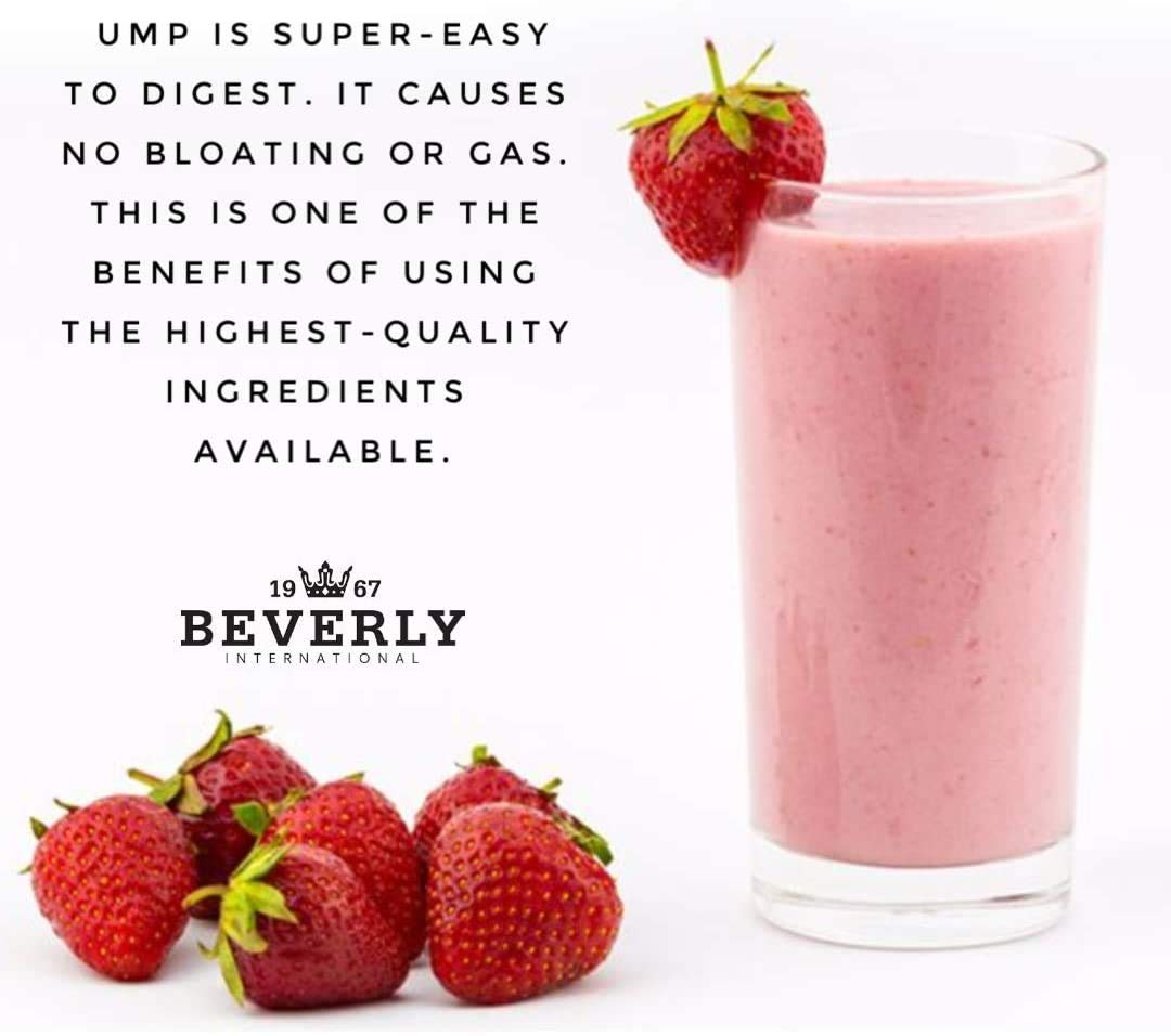 Beverly International UMP Protein Powder, Strawberry. Unique Whey-Casein Ratio Beverly InternationalUS supplements