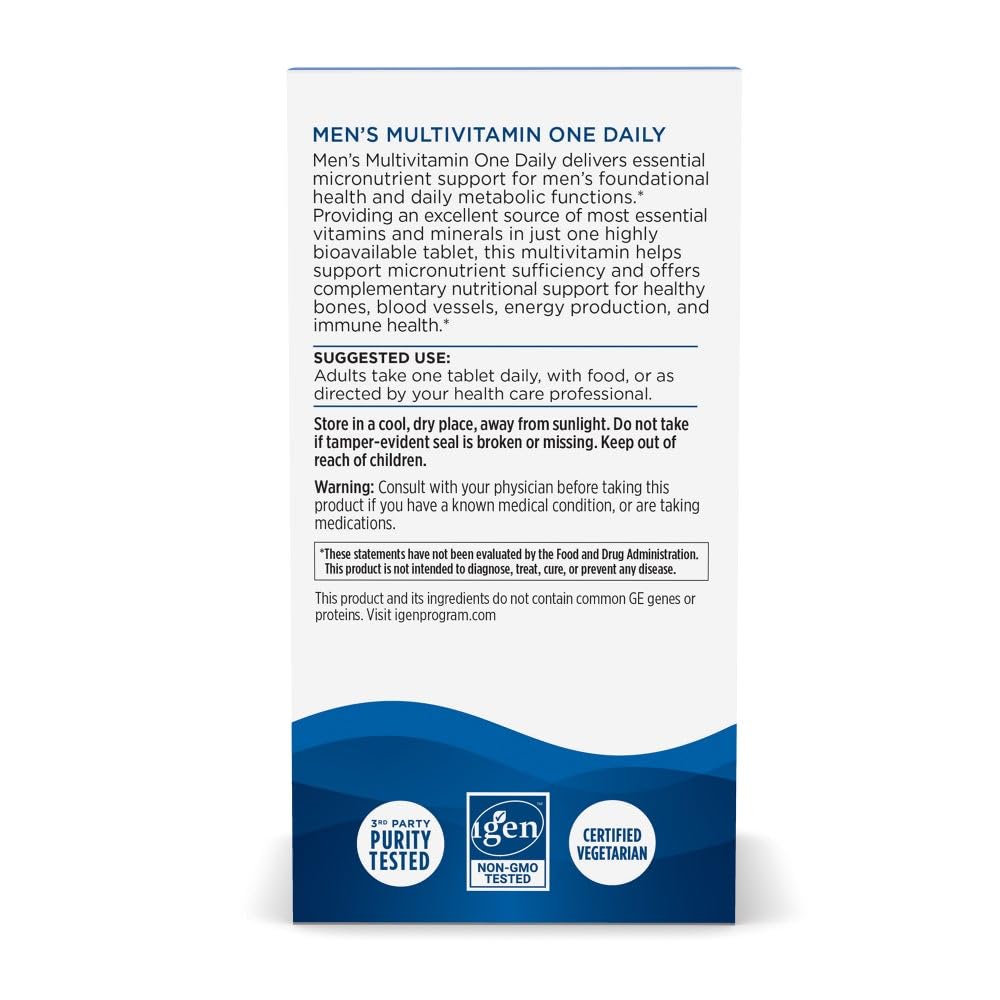 Nordic Naturals Men’s Multivitamin One Daily - Bone, Energy, & Blood-Vessel Support - Immunity Supplement - 20 Essential Nutrients - 30 Tablets - 30 Servings Nordic NaturalsAu supplements
