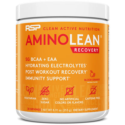 RSP AminoLean Recovery - Post Workout BCAAs Amino Acids Supplement + Electrolytes RSP NUTRITIONUS supplements
