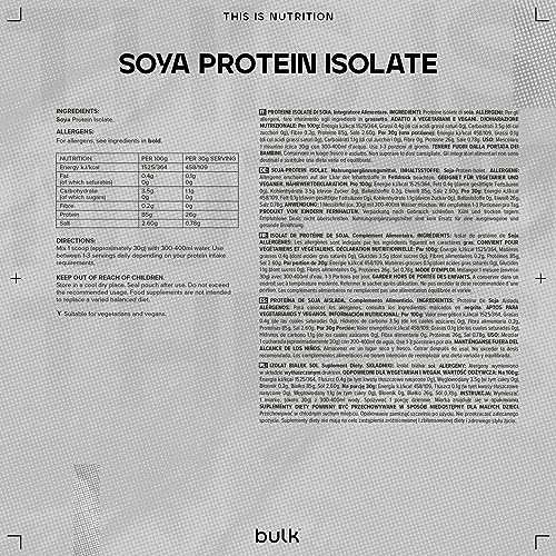 Bulk Soya Protein Isolate Powder, Vegan Protein Shake, Salted Caramel, 1 kg BulkAu supplements