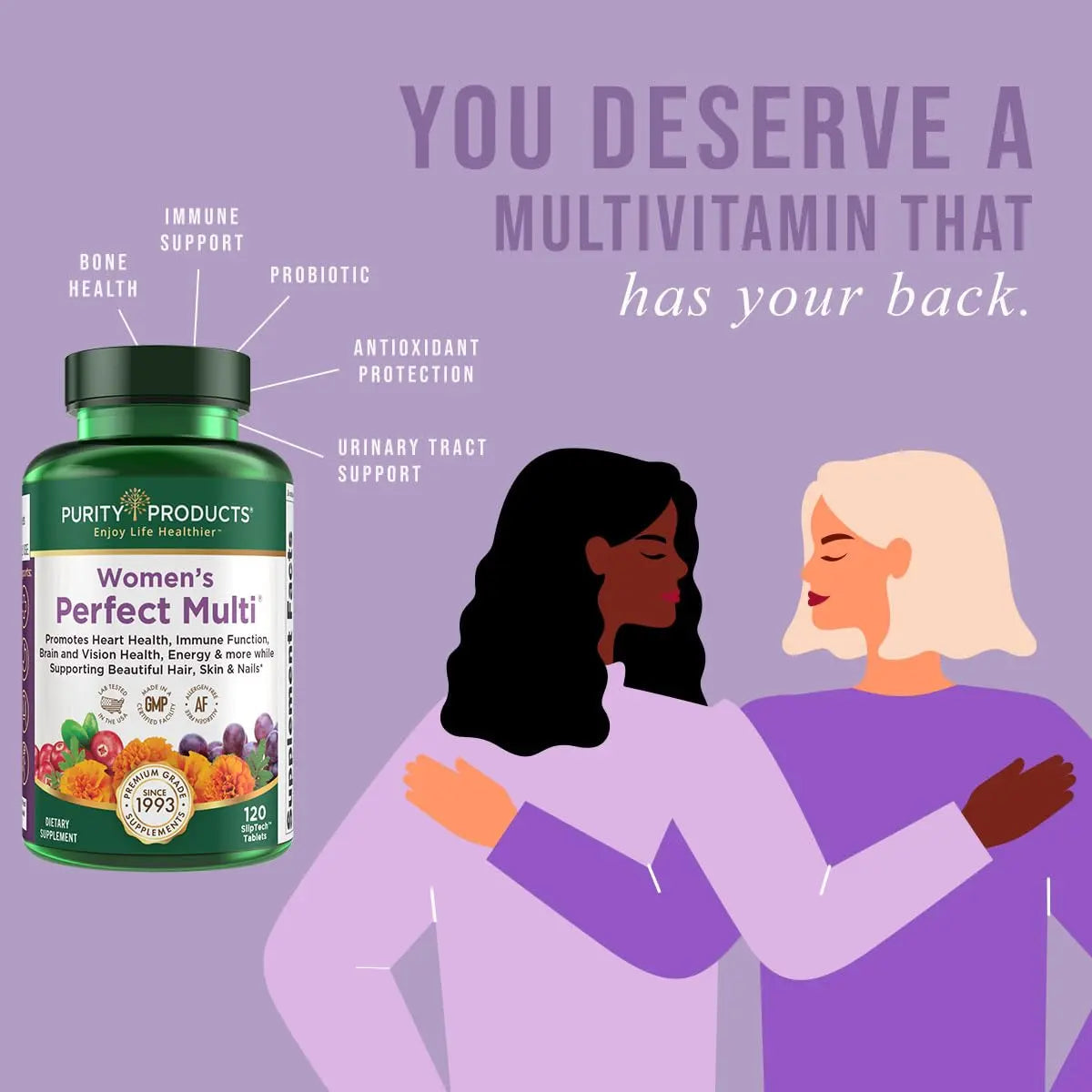 Purity Products Women’s Perfect Multi Balanced Multivitamin - Supports Urinary Tract Health, Immune, Bone + Muscle, Hair, Skin, Nails Purity ProductsAu supplements