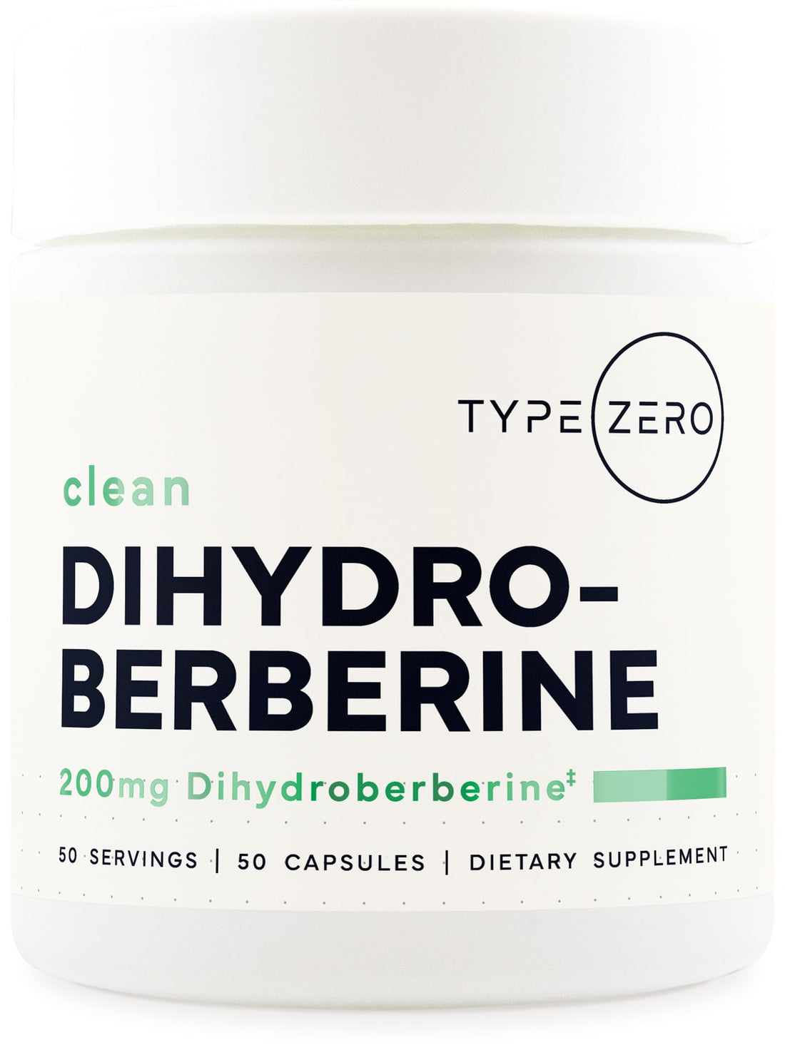 Type Zero Clean Dihydroberberine 200mg Capsules - 50 Capsules - GlucoVantage Dihydroberberine Supplement - Non-GMO & Gluten Free Type ZeroUS supplements