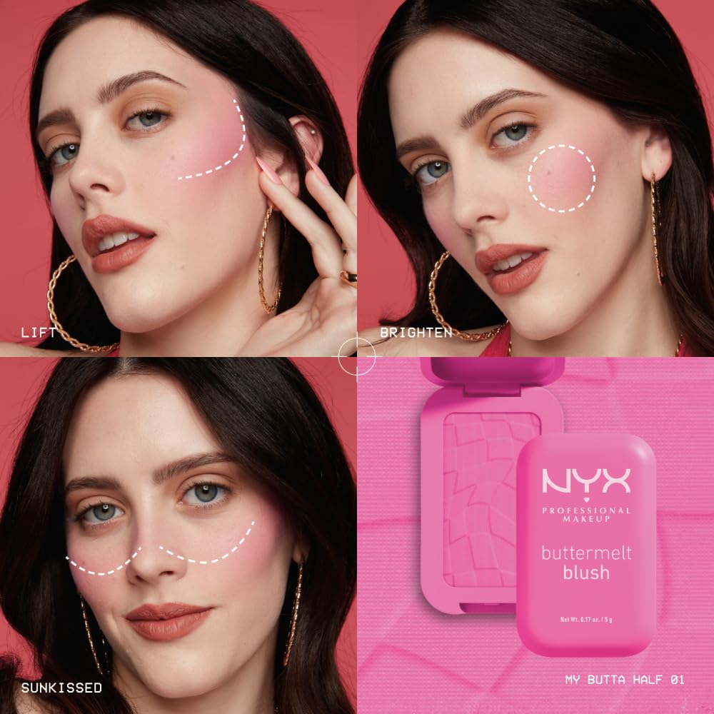 NYX PROFESSIONAL MAKEUP Buttermelt Powder Blush, Fade and Transfer-Resistant Blush, Up to 12HR Make Up Wear, Vegan Formula - For The Butta NYX PROFESSIONAL MAKEUPAu supplements
