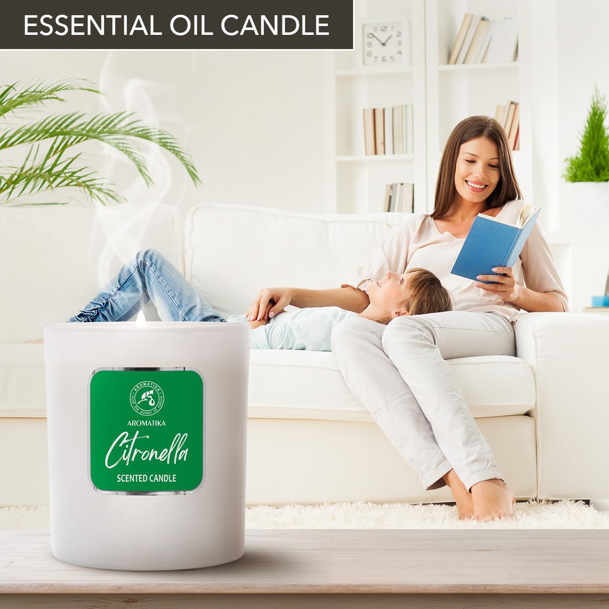 Scented Candle Citronella 200g - Aromatherapy Candle - Soy Wax Candles for Home Scented AROMATIKAAu supplements
