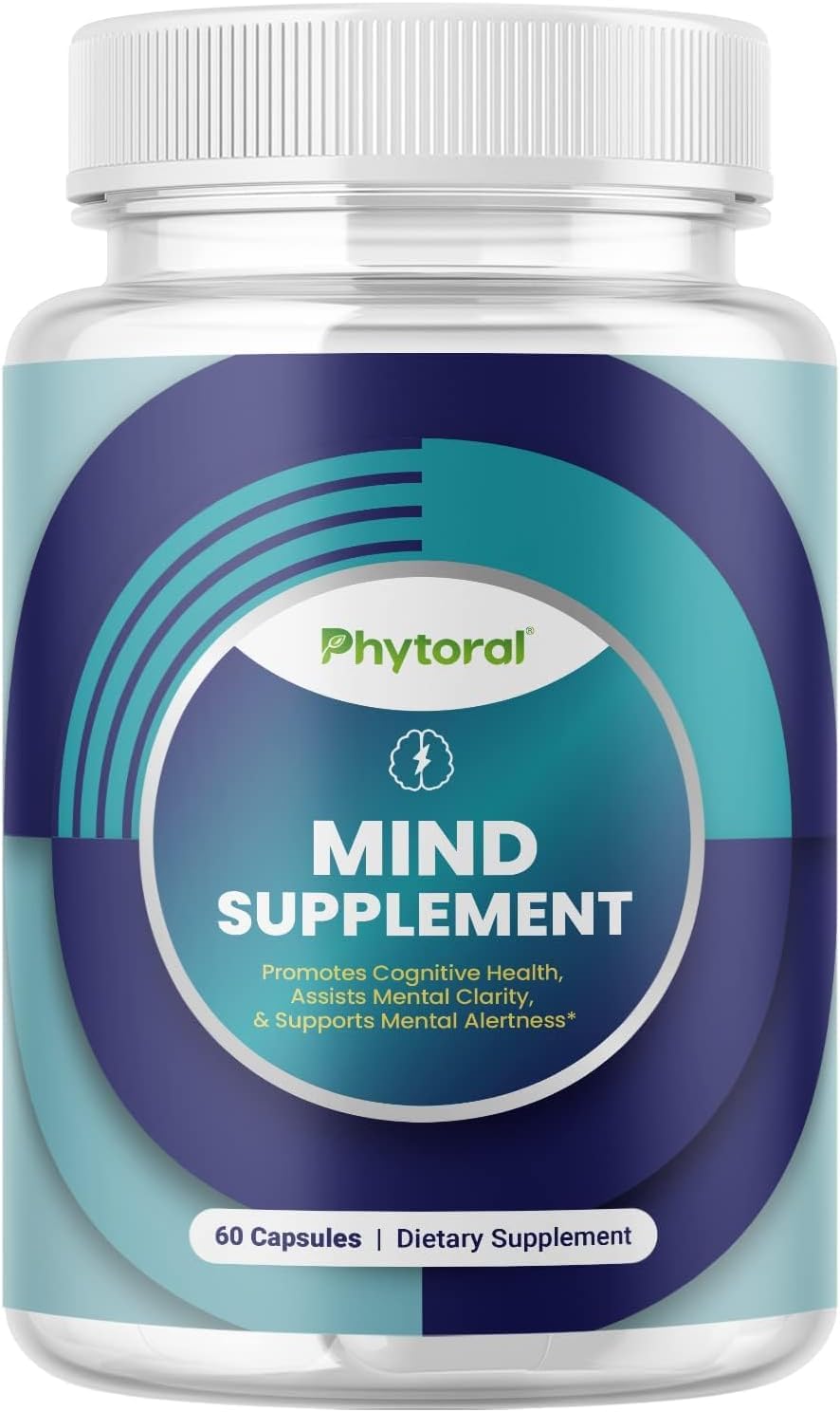 Nootropic Brain Supplement for Memory and Focus Enhancement - Vitamins for Brain Mental Health & Clarity - Cognitive Health Complex for Mind's Vitality & Mental Alert - 60 Count PhytoralAu supplements