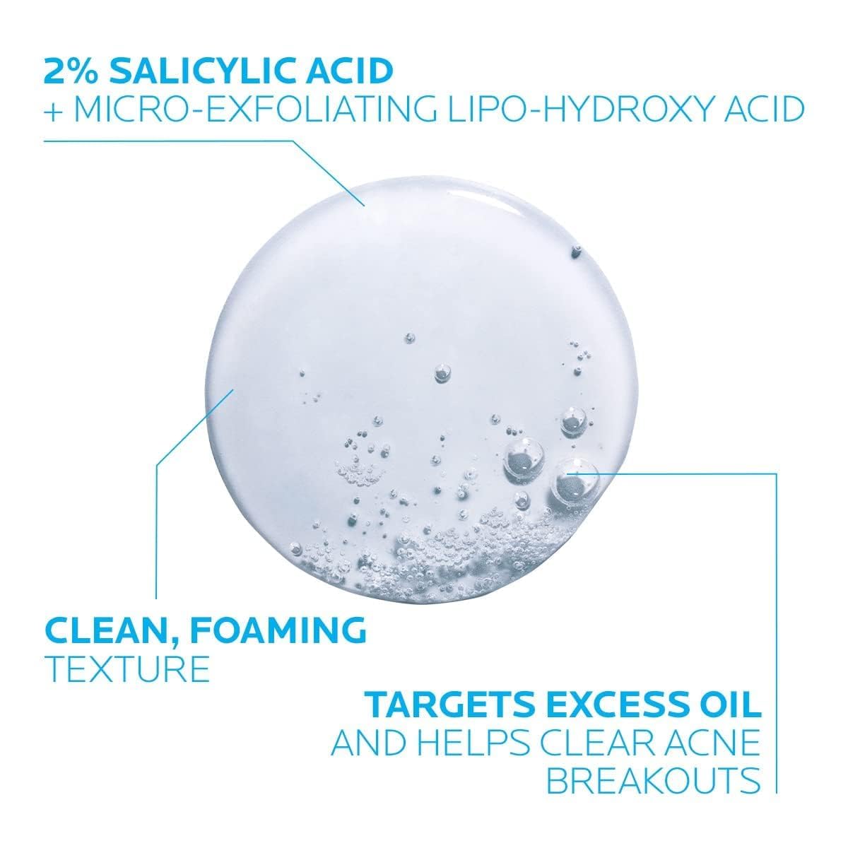 La Roche-Posay Effaclar Medicated Gel Facial Cleanser, Foaming Acne Face La Roche-PosayAu supplements