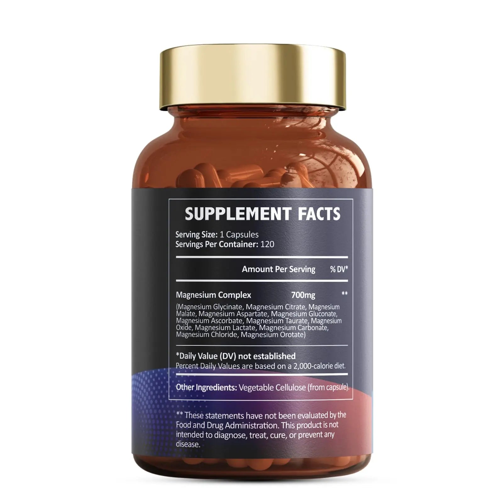 Totaria Magnesium Complex 700mg 12 in 1 Magnesium Supplement with Glycinate Citrate Malate Oxide Taurate Aspartate Orotate Magnesium Relaxation,Muscle,Heart Support, Vegan 120 Capsules Totarianz supplements